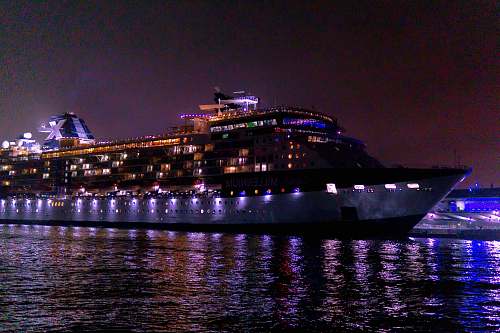 cruise ship cruise ship at night vehicle
